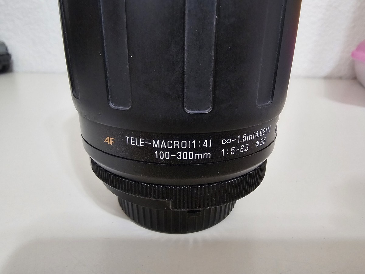 タムロン TELE-MACRO 100-300mm 1:5-6.3 レンズ Tamron Tele-Macro Camera Lens 100-300mm F5-6.3 Nikon AF