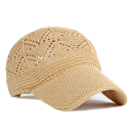 Damen Mesh Sommer Hohl Baseball Cap Frauen Verstellbar Atmungsaktiv Strick Mützen - Bild 17 von 26