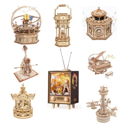 Rokr 3D Wooden Music Puzzle AMK Series Building Toy Kits for Kids Adult Gift