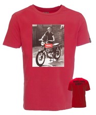 Tee shirt Steve Mc Queen moto Hero Seven rouge Off The Bricks Syrah