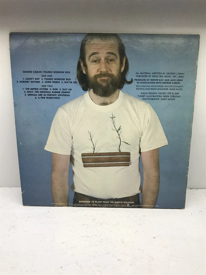 George Carlin LP Vinyl Record Toledo Window Box Original 1974 Stand Up Comedy Foto 3 de 4