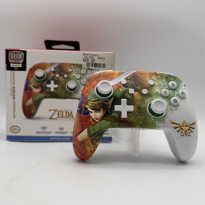 Nintendo Switch Enhanced Wireless Controller - Legend of Zelda - Link Watercolor