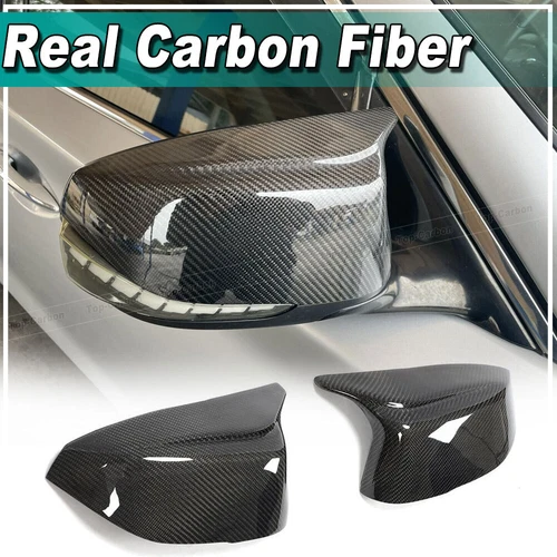FOR INFINITI Q50 Q60 2014-2024 REAL CARBON FIBER REPLACE SIDE MIRROR CAP COVER