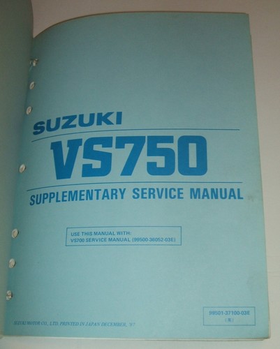 Suzuki Intruder 700 750 800 Service Manual 1986-1997 Vs700 Vs750 Vs800 - Foto 3 di 12