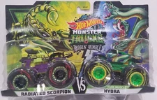 Hot Wheels Monster Trucks Scorpion Vs. Hydra Roarin' Rumble 2 Pack VHT ~NEW 2021