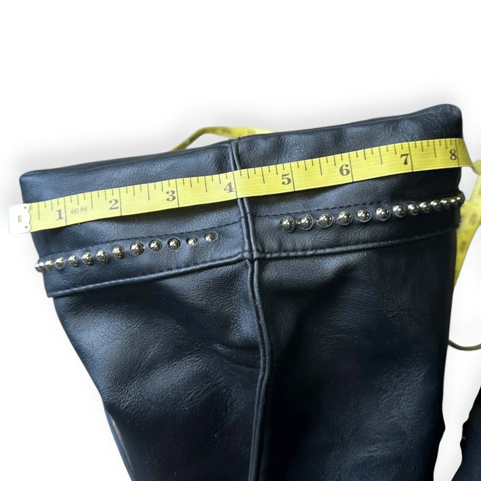 Bolso de hombro BIG BUDDHA para mujer negro con tachuelas de cuero sintético Foto 3 de 4