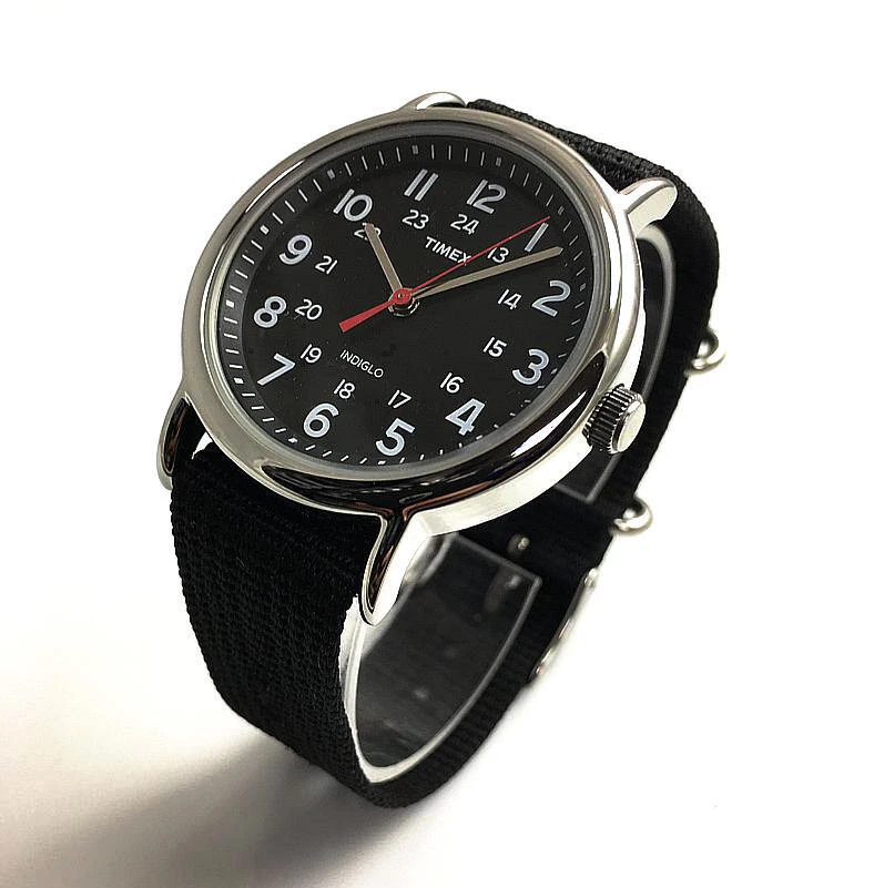 Montre homme Timex Weekender bracelet en nylon noir T2N647 T2N6479J
