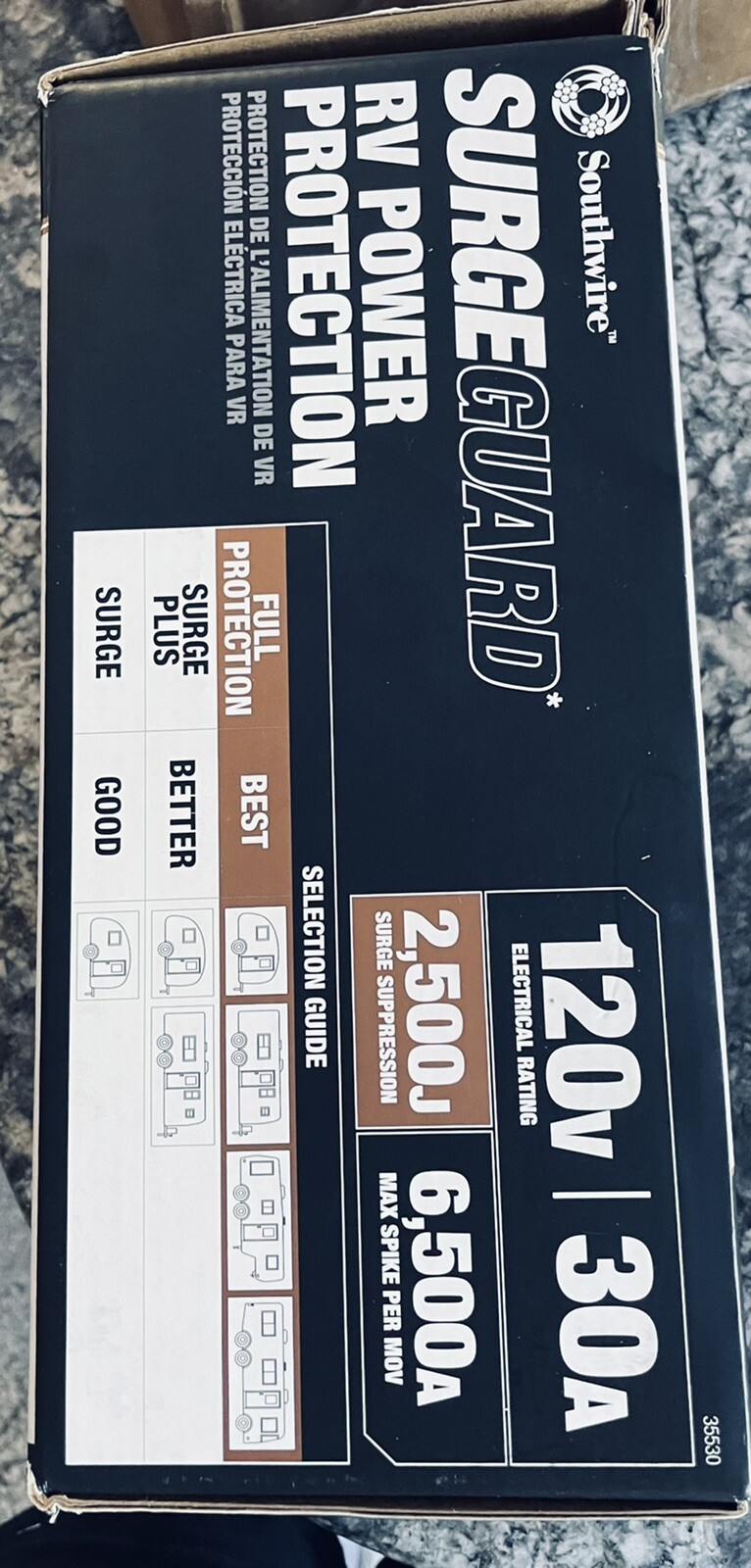 Surge Guard 35530 30 Amp Surge Guard Hardwire Surge Protector New Free