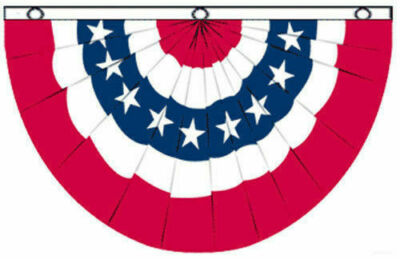 Stars & Stripes Bunting 3x5 ft Red White Blue United States US USA Flag Banner