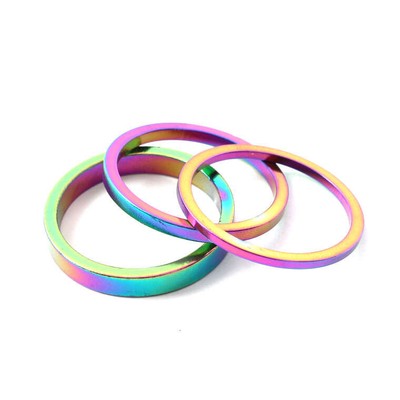 BMX Spacer 3 Unterlegscheiben Oil Slick 1 1/8 Zoll 28,6mm Steuersatz Alu KHE