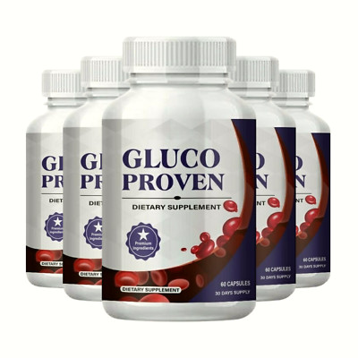 5-Pack Gluco Proven - Gluco Proven Advanced Formula Supplement - 300 Capsules