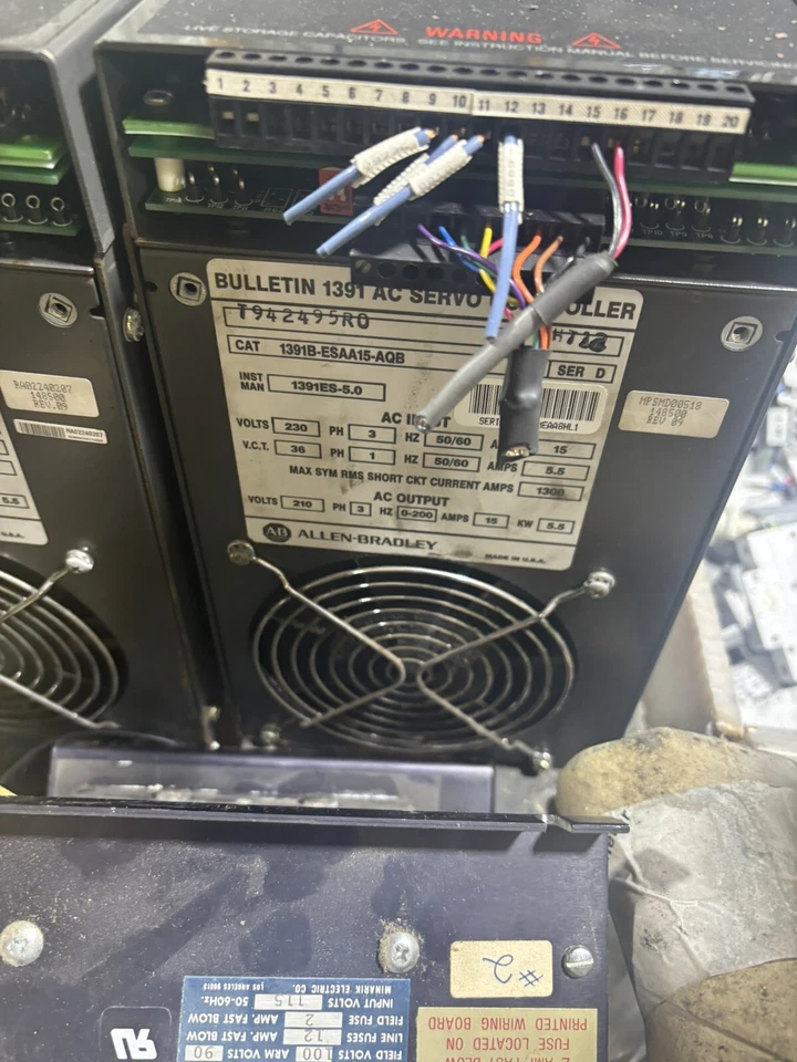 ALLEN BRADLEY 1391B-ESAA15-AQB Ser. B AC SERVO CONTROLLER 3Ph 5.5kW 15A USED - Image 2 of 2