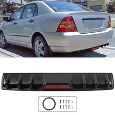 For Toyota Corolla 2007 Car Rear Bumper Diffuser Lip Shark Fins Splitter Spoiler