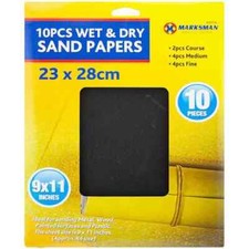 Wet & Dry Grit  Car Paint furniture wood metal Sand Paper Mixed Assorted UK
