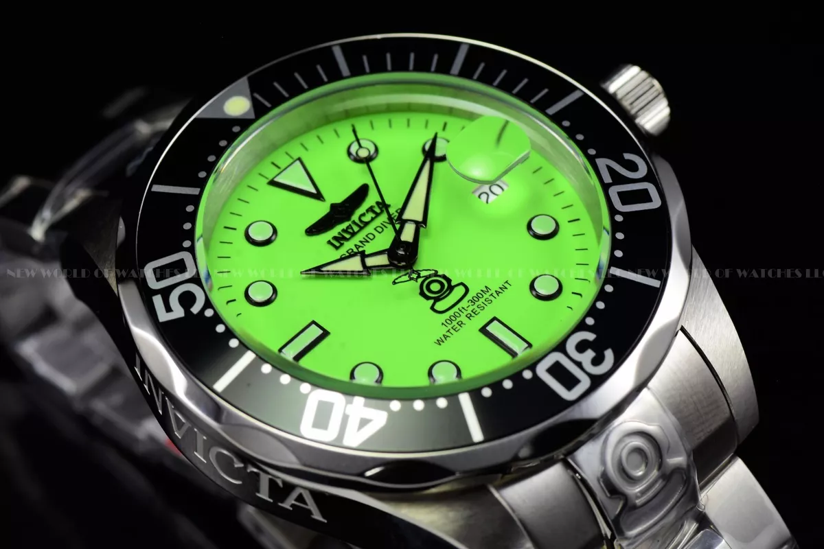 Invicta grand diver green best sale bezel