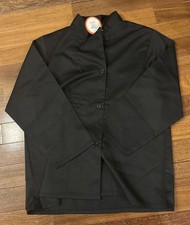 Happy Chef Women, Chef Jacket Coat Medium Double Breasted