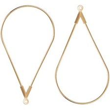 30 pcs 18k gold plated teardrop shape beading hoop earrings for earrin