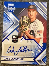 2018 Elite Extra #15U-CA Cale Lansville Autograph Blue RC 16/25 Giants