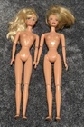 Vintags 90s Barbie Articulated Arms Legs Dolls Set Of 2 Nude Blonde Flat Feet