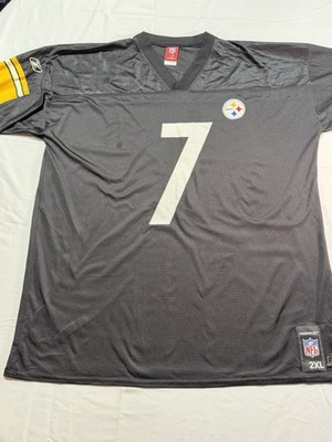 Reebok Ben Roethlisberger #7 Pittsburgh Steelers NFL Jersey Men s 2XL Black