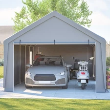 13'x26' Outdoor Carport Heavy Duty Garage Storage Shed with Side Door and Window