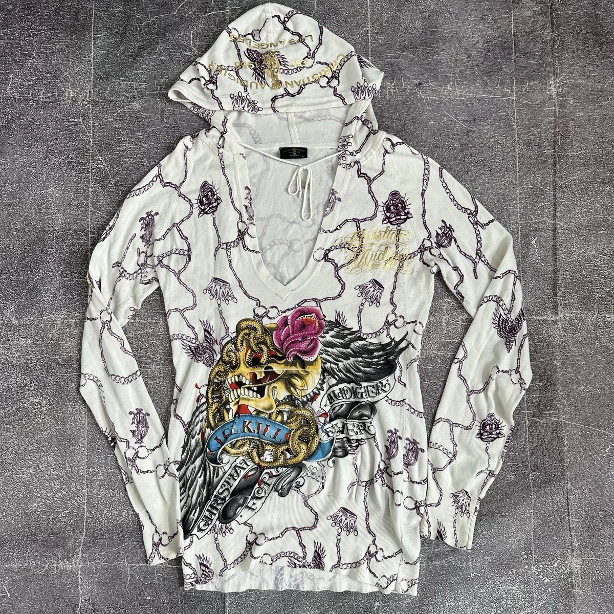 Christian Audigier White Hoodies & Sweatshirts for Women for sale