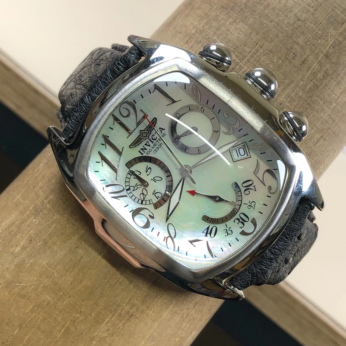 Invicta Lupah Men D485767 Chronograph Alligator Leather Quartz