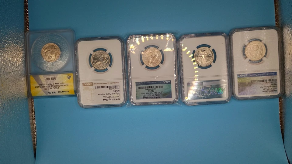 5 Coin Set of RARE 2020-W West Point Quarters-MS66 see Pictures Privy Mark As is - Image 2 of 4