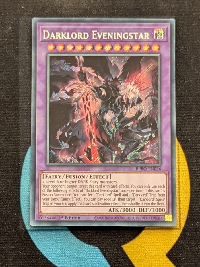 BPRO-EN036 Darklord Eveningstar Secret Rare 1st Edition YuGiOh