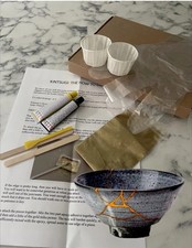 KINTSUGI STARTER SET - Ceramic Repair Kit Kintsugo  Gold fix diy Broken Pottery