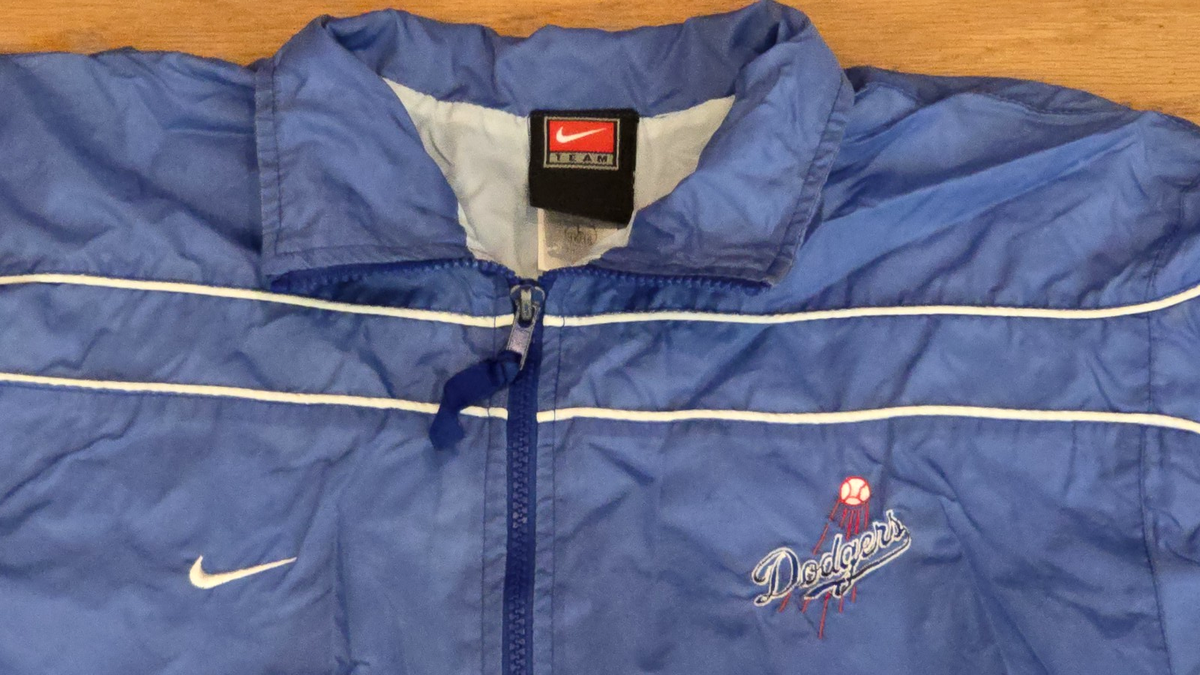 Vintage Nike Team Los Angeles Dodgers Windbreaker Jacket Blue