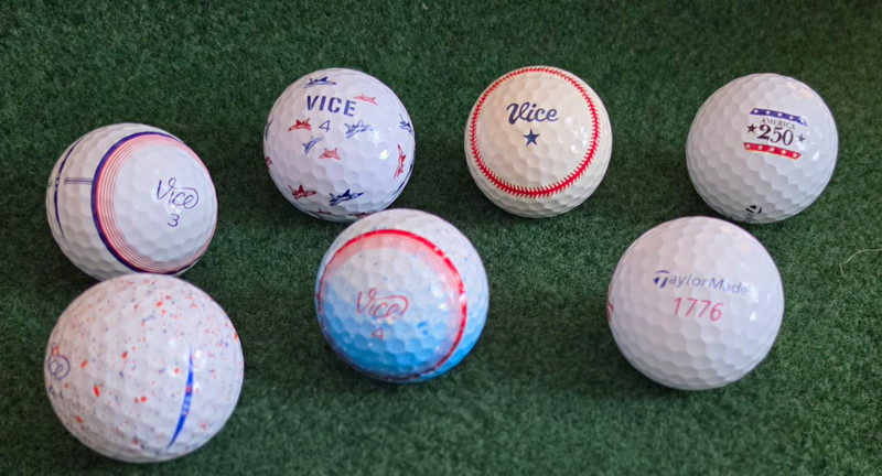 5 Vice &  TaylorMade USA Red White & Blue Limited Edition Golf Balls – 1776