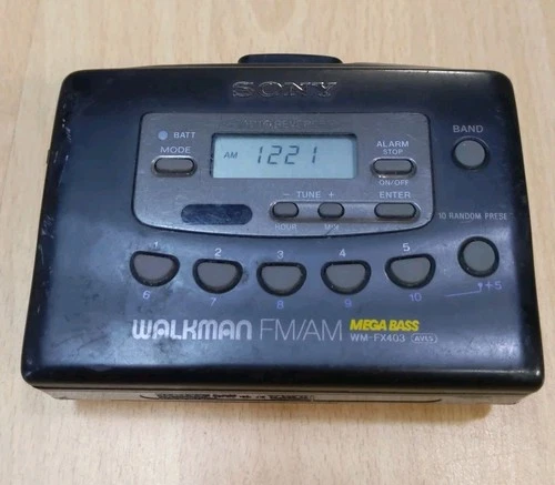 Sony Walkman WM-FX403 AM/FM Cassette Player- Radio Works- Needs Belt