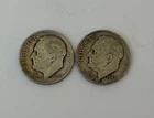Lot of 2 1946 Silver Roosevelt One Dime 10c coin, S Mint