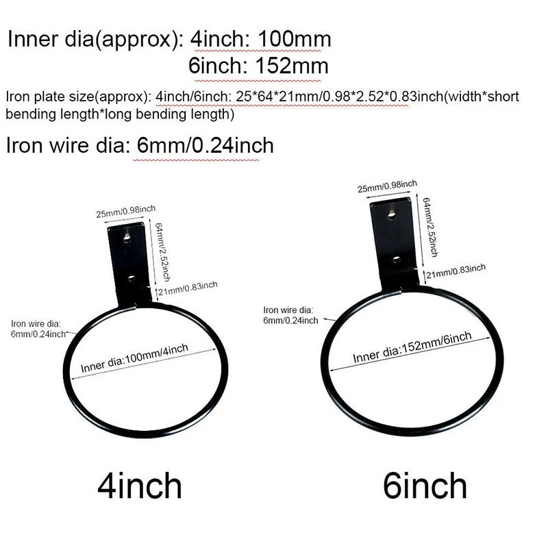 3X Metall Blumenhalter Topfhalter Blumentopfhalter Wandhalterung Pflanzenhalter - Bild 2 von 4