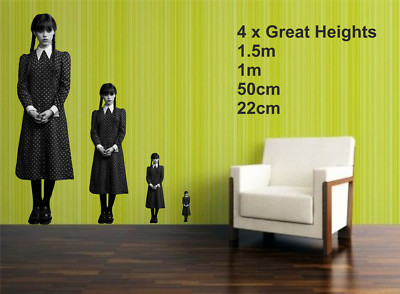 Wednesday Addams (Jenna Ortega) Wandbild Aufkleber (vier große Größen zur Auswahl)
