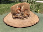 Vintage Stetson JBS Brown Feathered Cowboy Hat Size 7