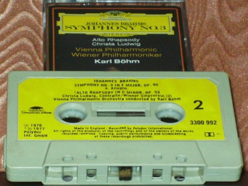 Brahms Christa Ludwig Vienna Philharmonic Symphony no 3 CASSETTE ALBUM DG Böhm - Picture 5 of 12