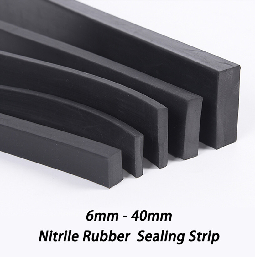 Nitret Ruber Smooth Solid Nitrile Rubber Strip Square Sheet Oil Resistant 4mm-40mm ...