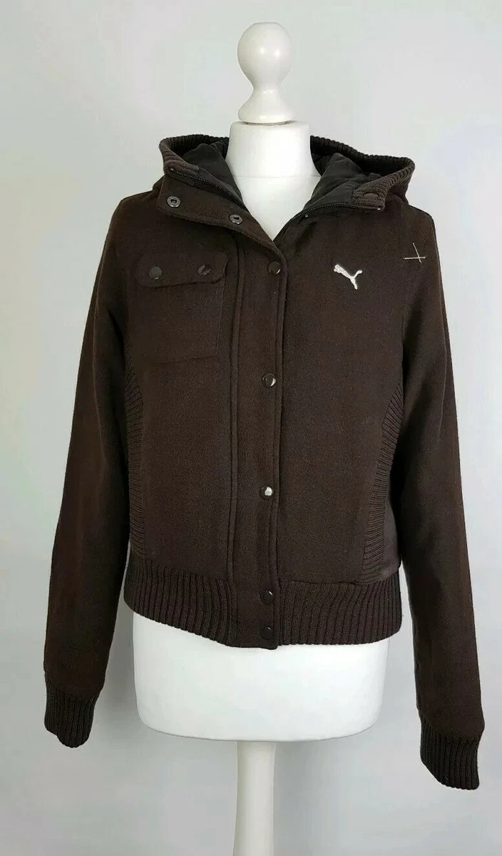 Puma hooded bomber jacket deals