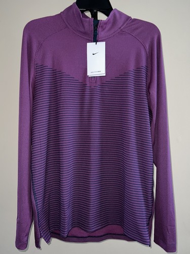 NIKE Dri-FIT ADV Vapor Quarter-Zip Golf Top Medium Purple DH0982-621 - Picture 4 of 6