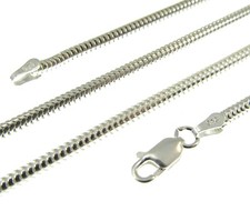 2.5MM Solid 925 Sterling Silver Italian ROUND SNAKE Chain Necklace Made In Italy