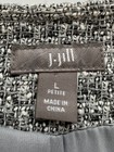J. Jill Gray White Cotton/Poly  Blend Snap Front Lined Blazer Jacket Size L — photo 7