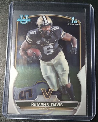 Re'Mahn (Ray) Davis - Bowman University Chrome 2022 - Vanderbilt, Bills - 1st