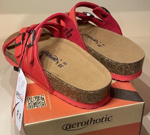 Aerothotic Women’s Size 9 Comfortable Memory Foam Strappy Cork Orthotic Sandals - Picture 2 of 5