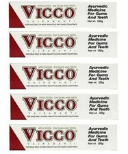 6 Pieces of Vicco Vajradanti ToothPaste 100g 100% Vegeterian Free Shipment