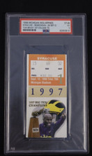 1998 Tom Brady 1st College Touchdown Game Ticket Stub PSA Wolverines Patriots