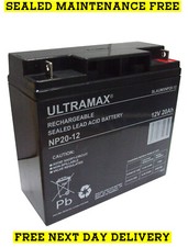 12V 20AH (Replace 17AH, 18AH, 19AH, 21AH,22AH) Ultramax AGM/GEL Battery