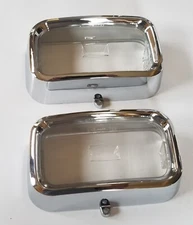 Fits 72 73 74 Cuda Front Valance Park Light Lenses and Bezels 1972 1973 1974 NEW