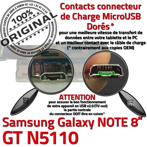 ORIGINAL Samsung Galaxy NOTE GT N5110 Connecteur Charge MicroUSB Nappe Chargeur - Photo 3/5